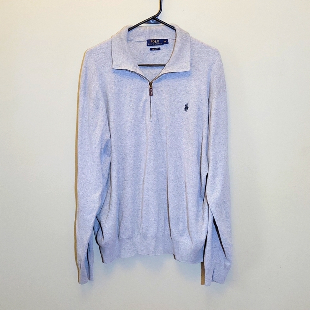 Gray Polo Long Sleeve Shirt